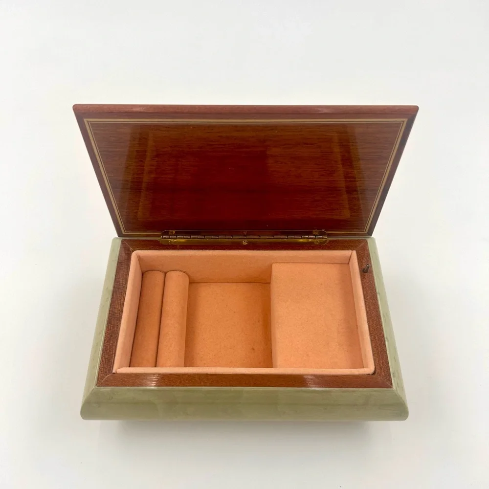 Reuge Vintage Inlaid Wooden Jewelry Box
